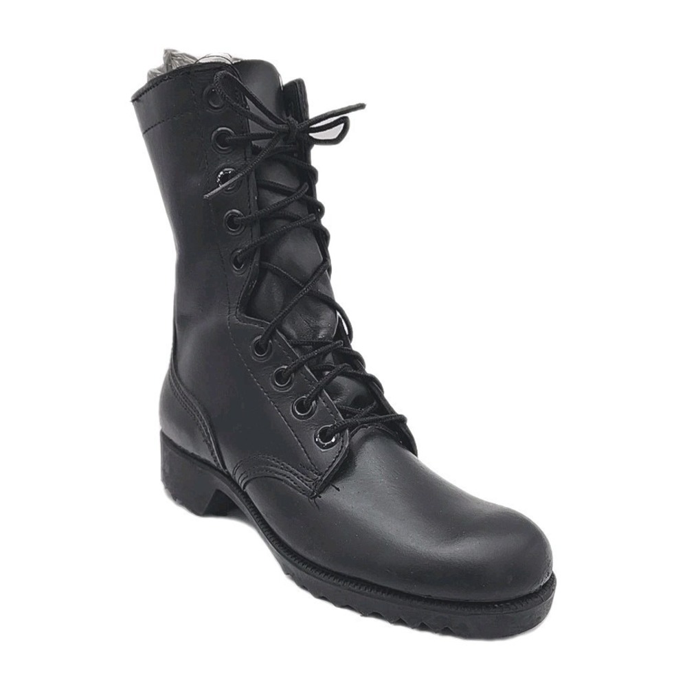 1970's Vtg Genuine Ro Search Military Combat Boots Black Leather Mens Sz 5XN